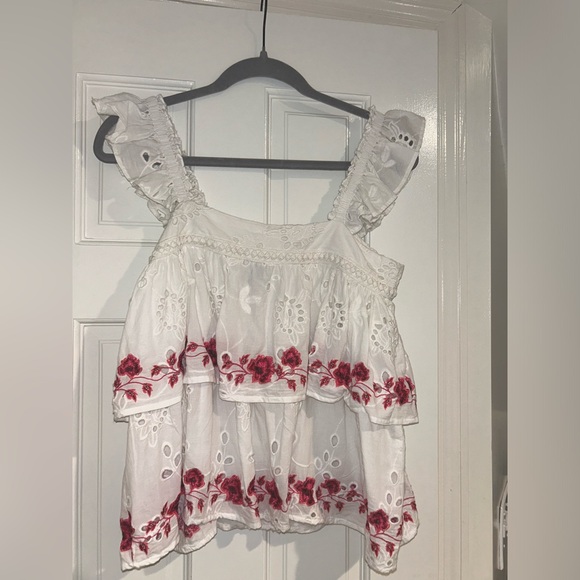 Misa Los Angeles White and floral blouse - Picture 2 of 3